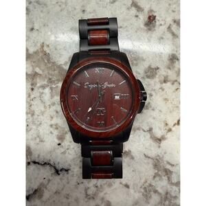 Original Grain Black Wood Dial & Band Watch New Battery Preowned